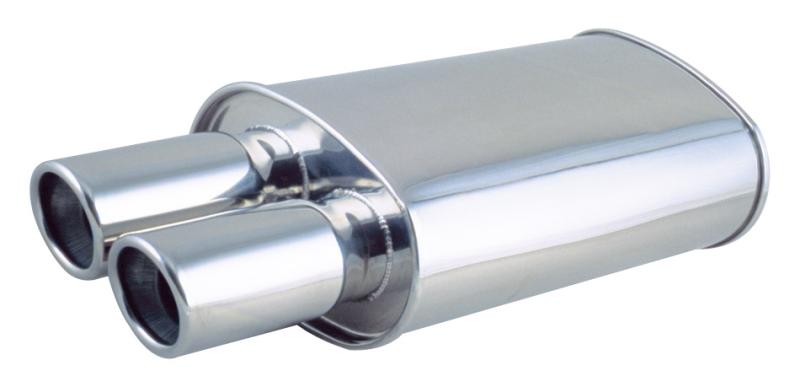 Vibrant StreetPower Oval Muff 5in x 9in x 15in long body 3in inlet I.D. x 3in outlet Offset-Offset