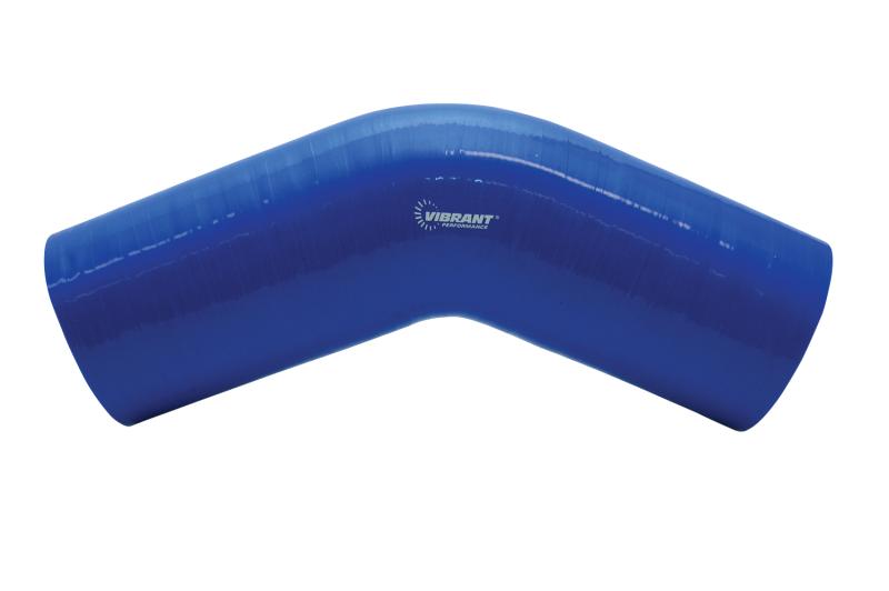 Vibrant 4 Ply Reinforced Silicone Elbow Connector - 4in I.D. - 45 deg. Elbow (BLACK)