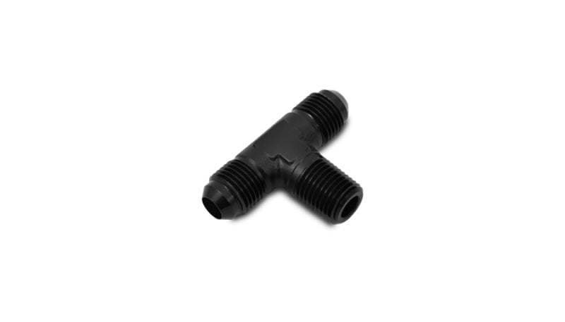 Vibrant -4AN x 1/8in NPT Flare to Pipe Tee Adapter Fitting - Aluminum