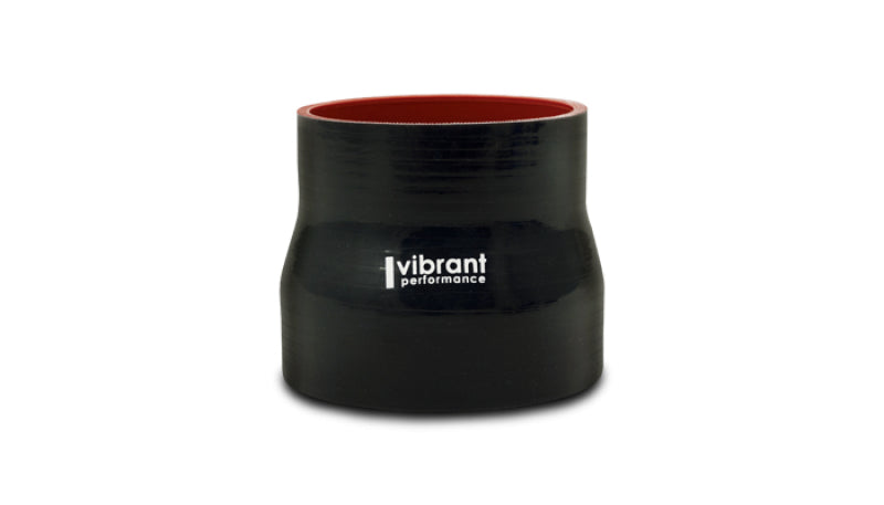 Vibrant Silicone Reducer Coupler 4.50in ID x 3.00in ID x 3.00in Long - Black