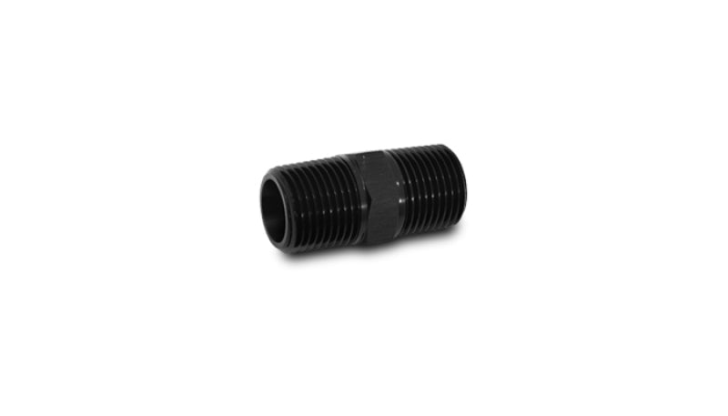 Vibrant 1/4in NPT x 1/4in NPT Straight Union Pipe Adapter Fitting - Aluminum