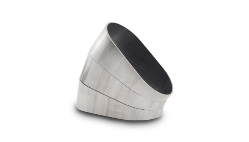 Vibrant Horizontal 304 SS Oval Pie Cuts 3.5in OD Tight 45 Degree Elbow