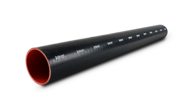 Vibrant 4 Ply Reinforced Silicone Straight Hose Coupling - 3.5in I.D. x 36in long (BLACK)