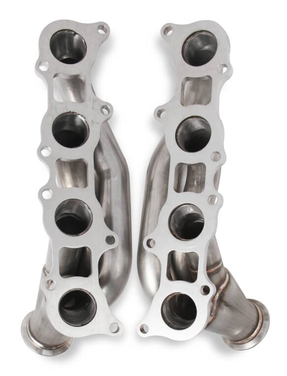 FLOWTECH UNIVERSAL COYOTE TURBO HEADERS - NATURAL 304 STAINLESS STEEL