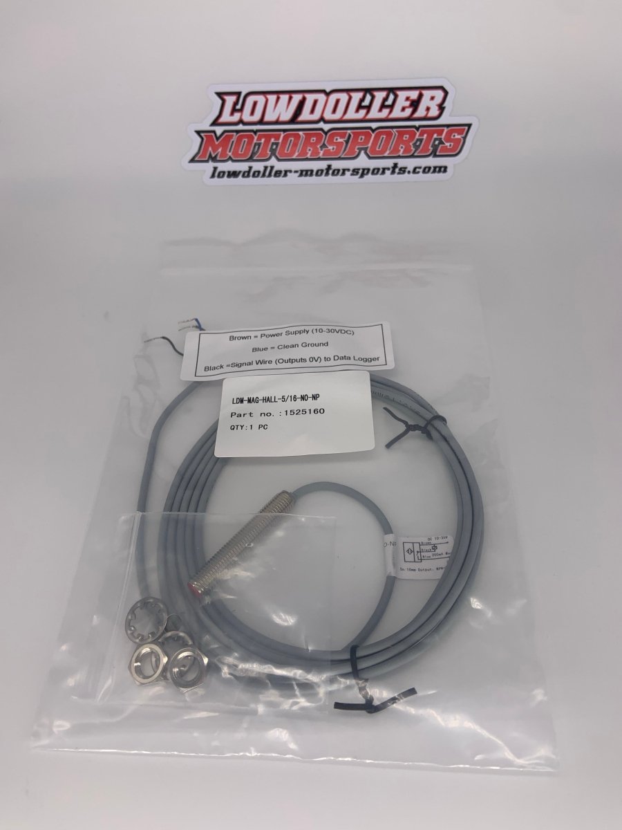 Magnet Triggered Hall Effect Speed Sensor, 5/16"-24 Flush Mount PN: 1525160