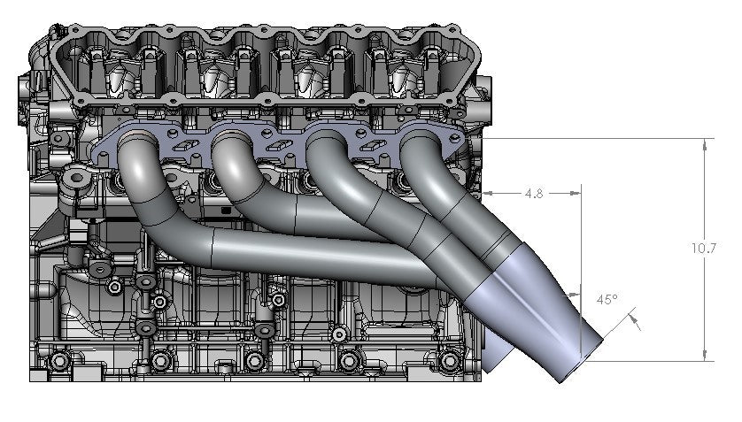 Ultimate Headers Mustang Godzilla Mid Length Header 432051