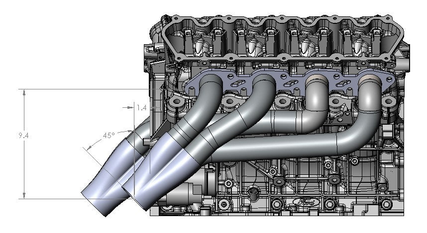 Ultimate Headers Mustang Godzilla Mid Length Header 432051