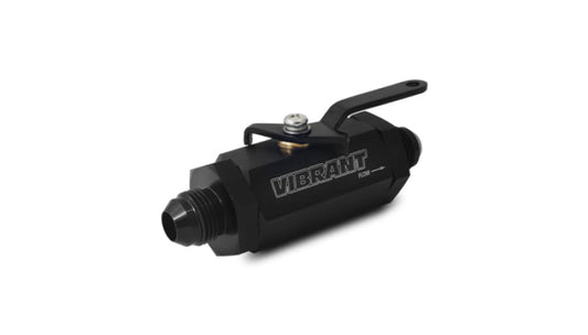 Vibrant -12AN to -12AN Male Shut Off Valve - Black