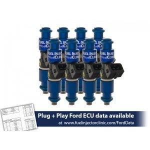 1200cc FIC Fuel Injector Clinic Injector Set for Mustang GT (2005-2016 )/GT350 (2015-2016)/ Boss 302 (2012-2013)/Cobra (1999-2004) (High-Z)