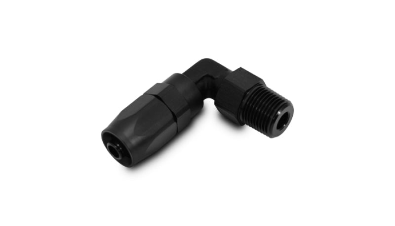 Vibrant Male NPT 90 Degree Hose End Fitting -6AN - 1/8 NPT