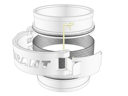Vibrant Vanjen Aluminum Union Sleeve for 2.5in OD Tubing (for use with Weld Fittings Part #12545)
