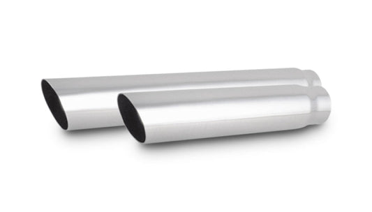 Vibrant 3.5in Round SS Truck/SUV Exhaust Tip (Single Wall Angle Cut) - 3in inlet 11in long