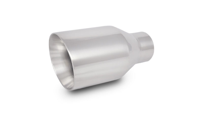 Vibrant 3in Round SS Exhaust Tip (Double Wall Angle Cut Beveled Outlet)