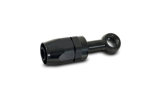 Vibrant -8AN Banjo Hose End Fitting for use with M14 or 9/16in Banjo Bolt - Aluminum Black