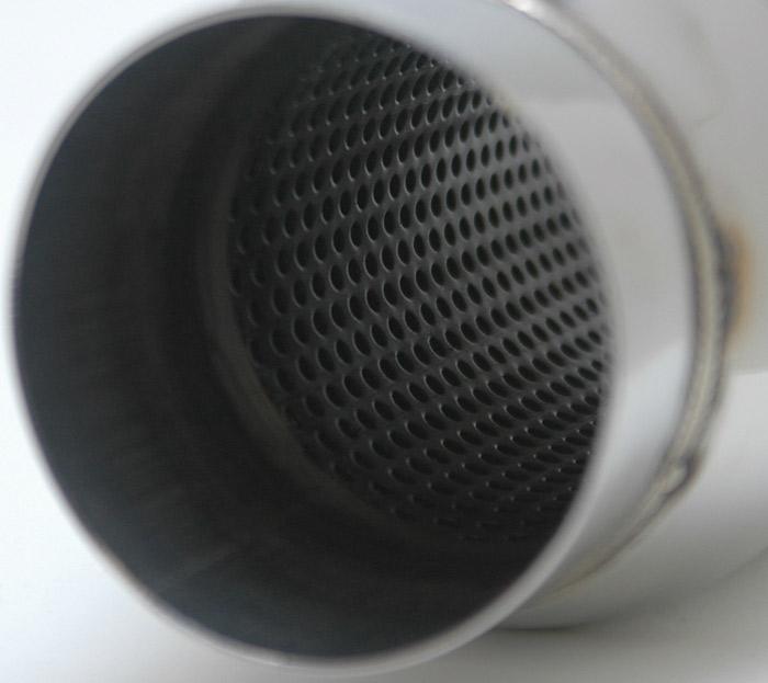 Vibrant SS Resonator (Standard Design) 4in inlet/outlet x 18in long w/5in OD resonator body