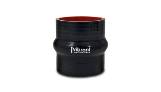 Vibrant 4 Ply Reinforced Silicone Hump Hose Connector - 3in I.D. x 3in long (BLACK)