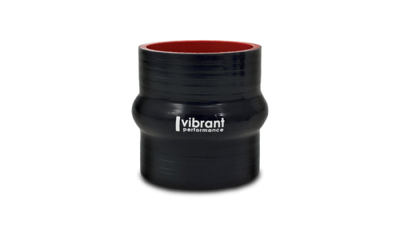 Vibrant 4 Ply Reinforced Silicone Hump Hose Connector - 2.25in I.D. x 3in long (BLACK)