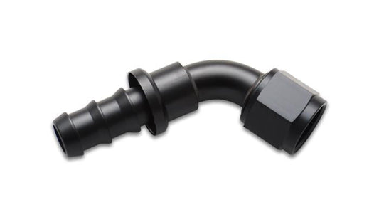 Vibrant Push-On 60 Degree Hose End Elbow Fitting Size -10AN
