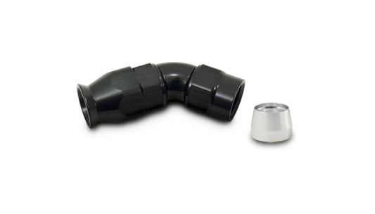 Vibrant 1 Piece PFTE Hose End -16 AN 45 Degree
