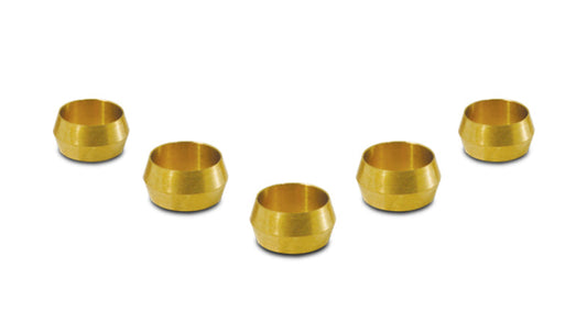Vibrant Brass Olive Inserts 1/2in - Pack of 5
