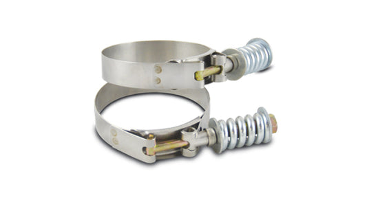 Vibrant SS T-Bolt Clamps Pack of 2 Size Range: 2.94in to 3.24in OD For use w/ 2.75in ID Coupling