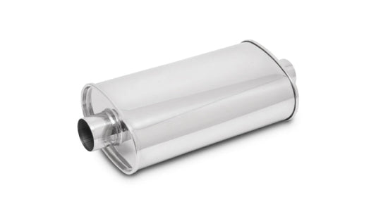 Vibrant 2in In/Out Center/Center Stainless Steel StreetPower Oval Muffler