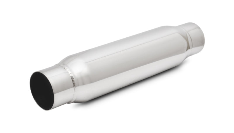 Vibrant SS Resonator (Standard Design) 2.in inlet/outlet x 12in long w/ 3.5in OD resonator body