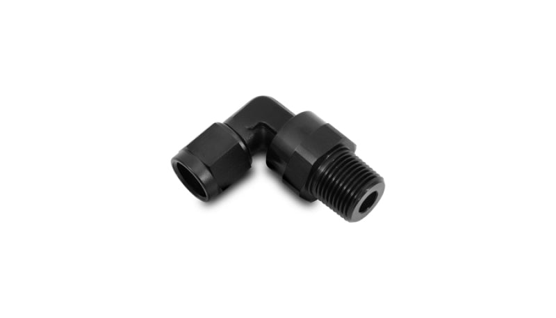 Vibrant -8AN to 1/2in NPT Female Swivel 90 Degree Adapter Fitting