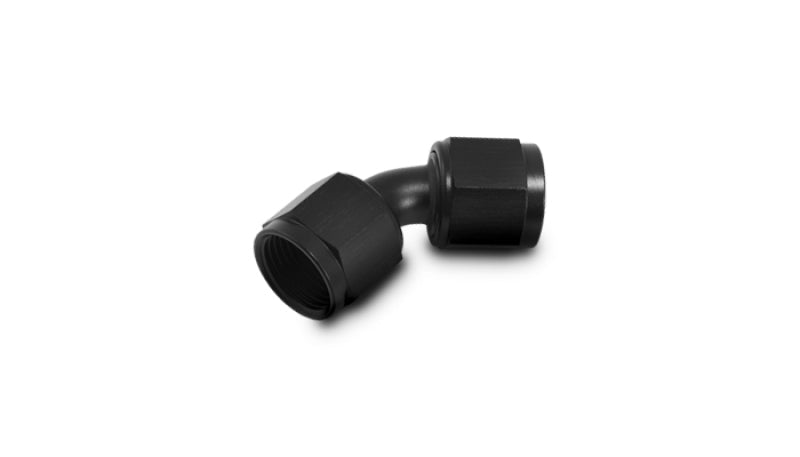 Vibrant -6AN X -6AN Female Flare Swivel 45 Deg Fitting ( AN To AN ) -Anodized Black Only