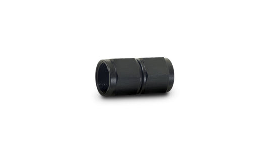 Vibrant Fitting Straight Coupler Union Adapter Female -10 AN to Female -12 AN Aluminum Black Anodize