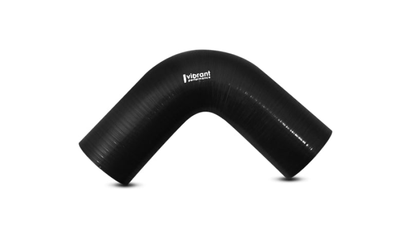 Vibrant 4 Ply Reinforced Silicone Elbow Connector - 2in I.D. - 90 deg. Elbow (BLACK)