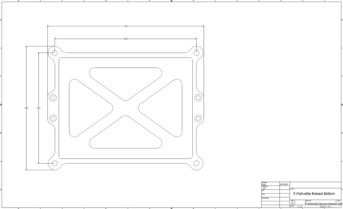 Billet P.MotiveLite Bracket