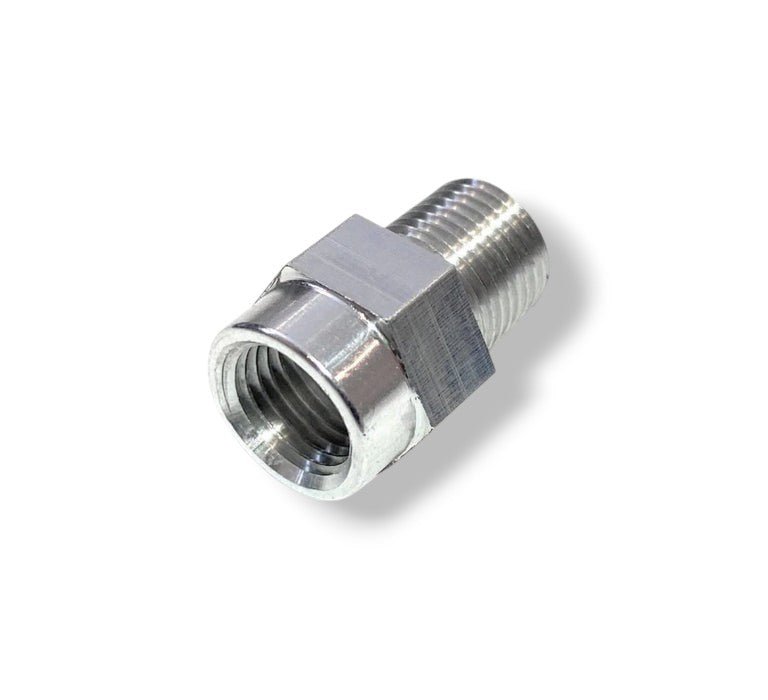 BPS 1/8in NPT to M10x1 Fuel Rail Pressure Sensor Fitting