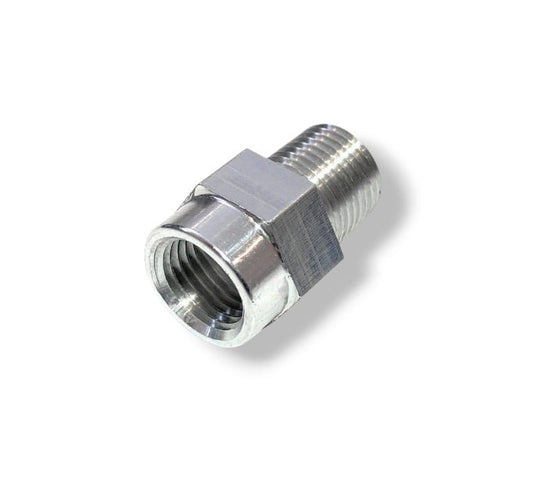 BPS 1/8in NPT to M10x1 Fuel Rail Pressure Sensor Fitting