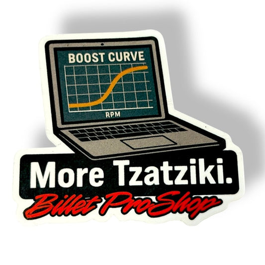BPS “More tzatziki” Decal 2.3” x 2.15”