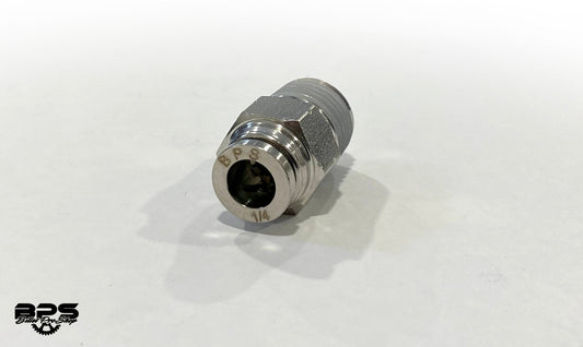 Stainless Push To Connect Straight Fitting 1/4 NPT for 1/4in 6mm OD Tubing