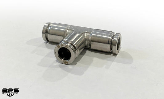 Stainless Steel Push To Connect Tee Fitting - for use with 1/4in (6mm) OD tubing