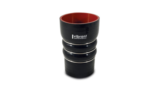 Vibrant Silicone Coupling 4 Ply Aramid CAC Transition Hose 4in x 3.5in Inlet/Outlet - Black