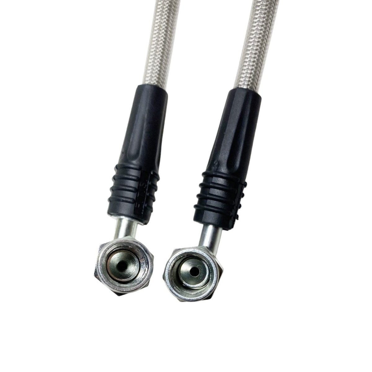 TBM S550 Mustang Front Brake Line Kit +3 in from Stock Length 3AN 90* Female on Caliper End 010-0250