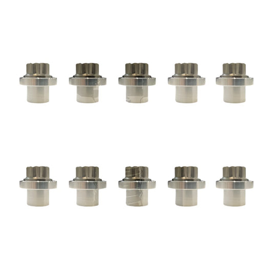 TI Flanged 12 Point 1/2" - 20 Nut & 1/2" Shank Lug Nut Combo (QTY. 10)