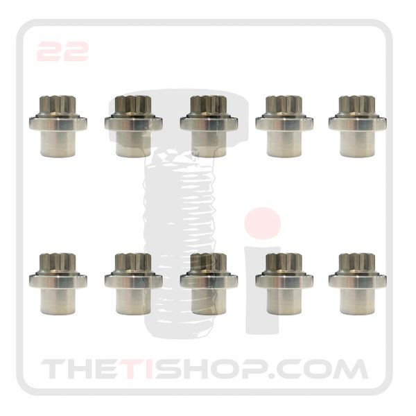 TI Flanged 12 Point M12 - 1.5 Nut & 1/2" Shank Lug Nut Combo (QTY. 10)