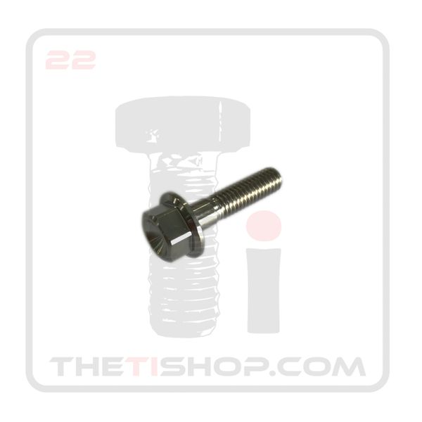 Ti Flanged Hex Bolt M6 - 1 x 25mm