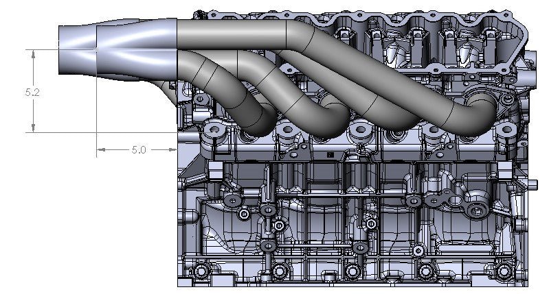 Ultimate Headers Mustang Godzilla Forward Facing Turbo Headers 431011