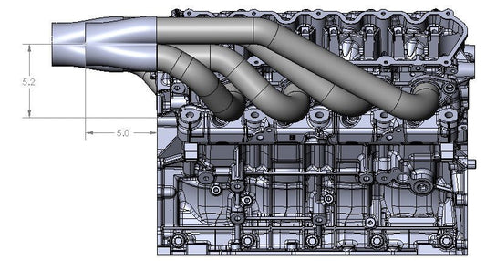 Ultimate Headers Mustang Godzilla Forward Facing Turbo Headers 431011